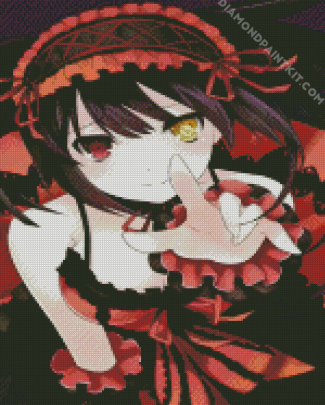 Aesthetic Kurumi Tokisaki Illustration Anime diamond painting