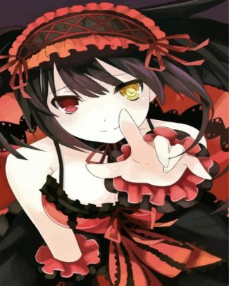 Aesthetic Kurumi Tokisaki Illustration Anime diamond painting