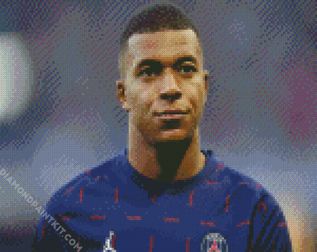 Aesthetic Kylian Mbappé diamond painting