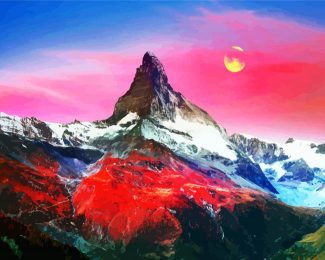 Aesthetic Matterhorn diamond painting