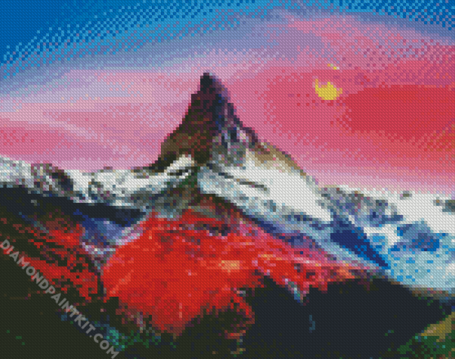 Aesthetic Matterhorn diamond painting