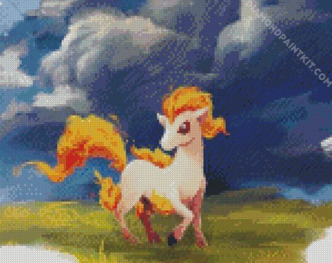 Aesthetic Ponyta diamond painting