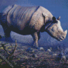 Aesthetic Rhinoceros Animal diamond painting