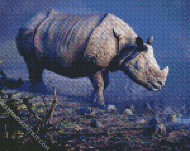 Aesthetic Rhinoceros Animal diamond painting