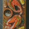 Aesthetic Salmon diamond painting