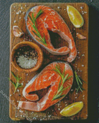 Aesthetic Salmon diamond painting