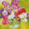 Aesthetic Sweetpea diamond painting