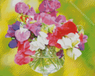 Aesthetic Sweetpea diamond painting