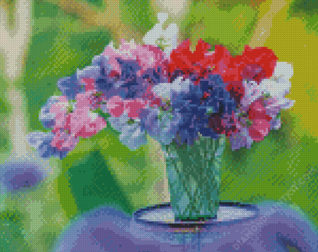 Aesthetic Sweetpea Flowers diamond painting