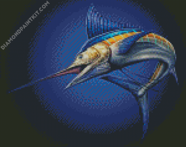 Aesthetic Swordfish diamond painting