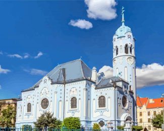 Aesthetic The Blue Church Slovakia diamond painting