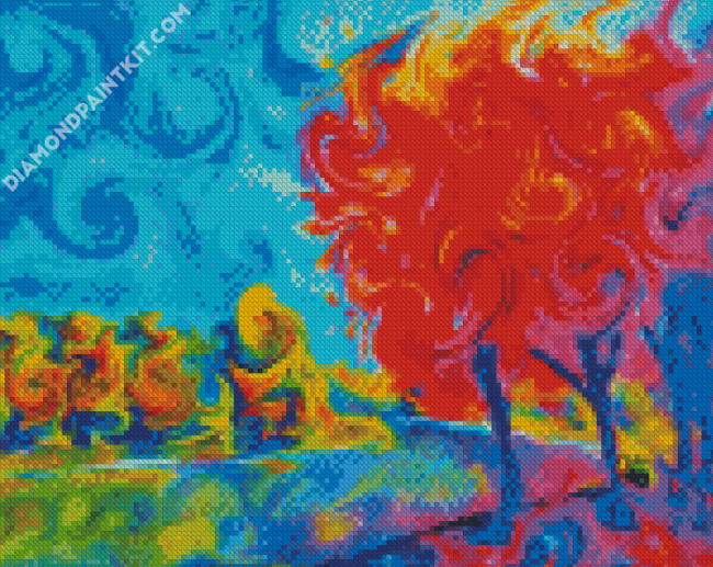 Aesthetic Abstract Landscape diamond painting