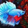 Aesthetic Blue Fish diamond painting