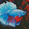 Aesthetic Blue Fish diamond painting