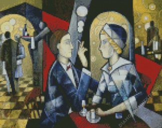 Aesthetic Cubism Couple diamond painting