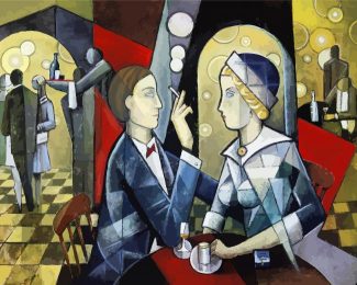 Aesthetic Cubism Couple diamond painting