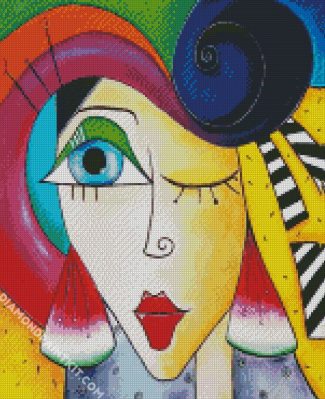 Aesthetic Cubism Face diamond painting