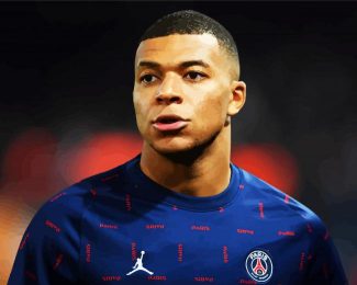 Aesthetic Footballer Kylian Mbappé diamond painting