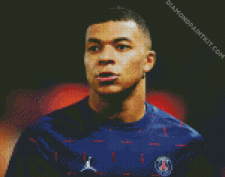 Aesthetic Footballer Kylian Mbappé diamond painting