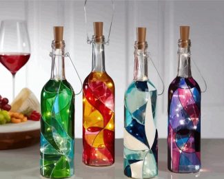 Aesthetic Glass Bottles diamond painting