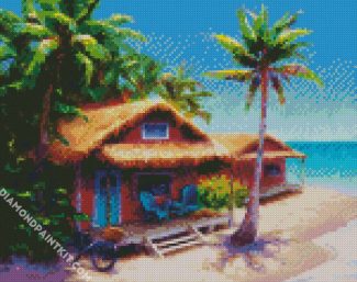 Aesthetic Hawaii Shack diamond painting