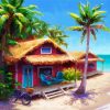 Aesthetic Hawaii Shack diamond painting