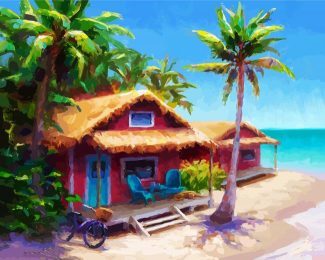 Aesthetic Hawaii Shack diamond painting