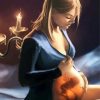 Aesthetic Pregnant Lady diamond painting