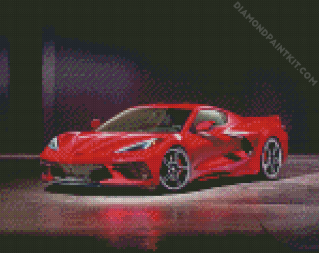 Aesthetic Red Chevrolet diamond painting