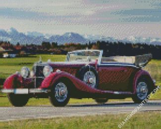 Aesthetic Red Car diamond painting