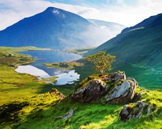 Aesthetic Snowdonia National Park diamond painting