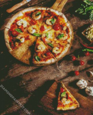 Aesthetic Tasty Pizza diamond painting