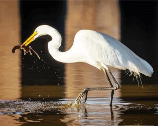 Aesthetic White Egret diamond painting