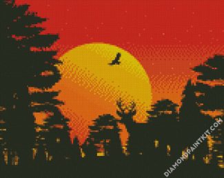 Animals Silhouette diamond painting