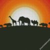 Animals Silhouette Illustration diamond painting