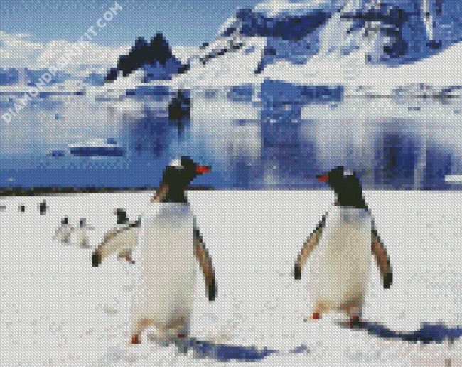 Antarctica Penguins diamond painting