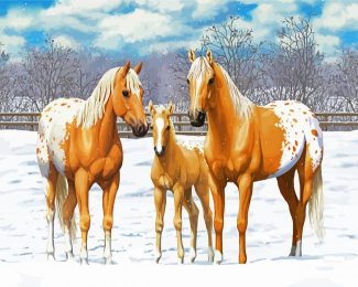 Appaloosa Family Art diamond painting