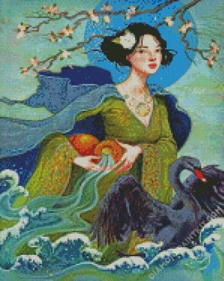 Aquarius Chinese Woman diamond painting