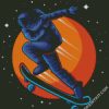 Astronaut Skateboarding diamond painting