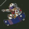 Astronaut Skateboarding In Space diamond painting