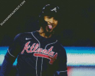 Baseball Player Atlanta Braves diamond painting