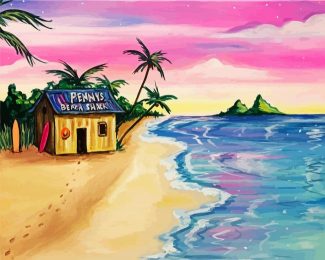 Beach Shack diamond painting