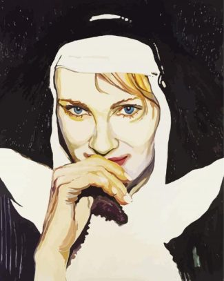 Beautiful Nun diamond painting