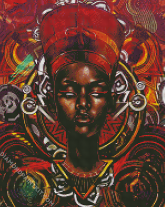 Black Nefretiti diamond painting