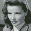 Black And White Katharine Hepburn diamond painting