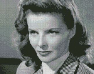 Black And White Katharine Hepburn diamond painting