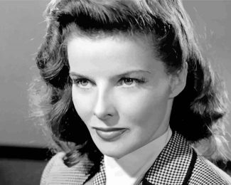 Black And White Katharine Hepburn diamond painting