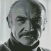 Black And White Sean Connery diamond painting