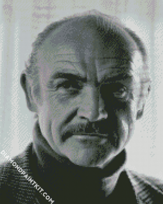 Black And White Sean Connery diamond painting