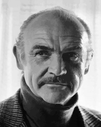 Black And White Sean Connery diamond painting